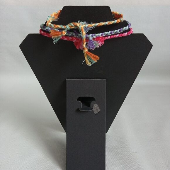 Handmade Colorful Embroidery Floss Adjustable Friendship Style Bracelet Bundle - Picture 2 of 11